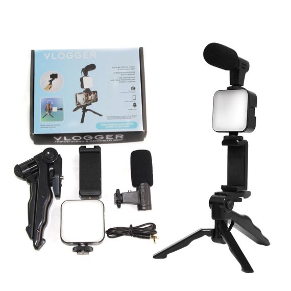 Комплект для влогинга VIDEO-MAKING KIT AY49 для смартфона с переходником Type-C • Набор блогера для телефона 4в1 AY-49 | Зображення 5