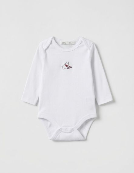 Дитяче боді для новонародженої дівчинки Zara 68 см Білий (25120909B1)