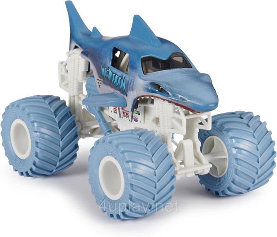 Оригинал Monster Jam Megalodon Монстр-трак 1:24 Акула Мегалодон Металлический кузов | Зображення 2