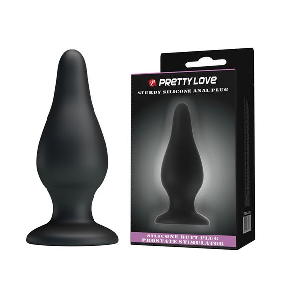 Анальная пробка - Pretty Love Sturdy Silicone Anal Plug Black Sex Aura