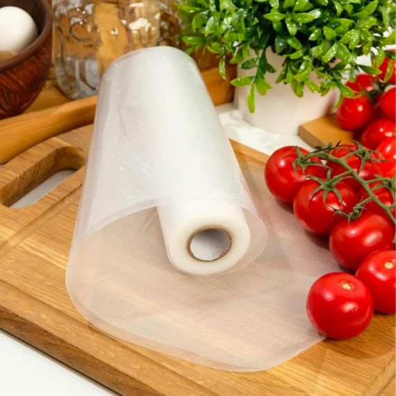 Вакуумні пакети 5 м х 15 см у рулоні / Пакети для вакууматора / Пакети для вакуумування продуктів | Зображення 6