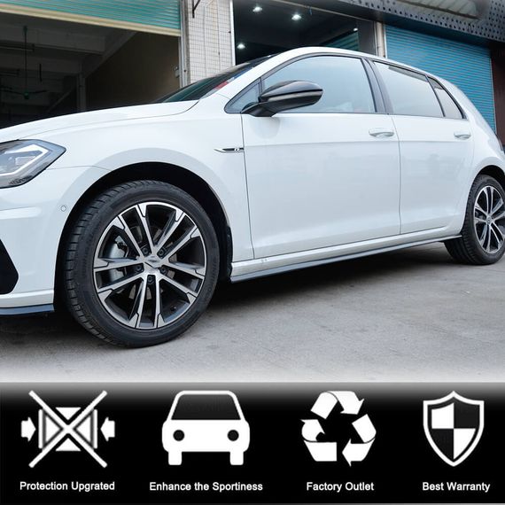 Боковые Пороги (для R/R-Line 2017-2020, Карбон) для Volkswagen Golf 7/E-Golf | Зображення 1