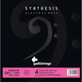 Струни для бас-гітари Gallistrings BSN40105 (.040-.105), Synthesis, LIGHT CUSTOM, Nickel