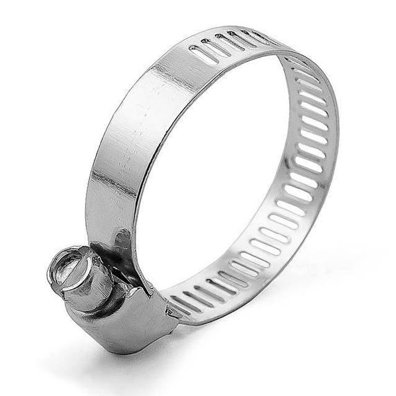 Хомут сталевий оцинкований 8 мм, D 18-32 мм INTERTOOL TC-0018