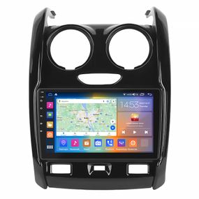 Штатна магнітола Lesko для Dacia Duster II 2017-2021 екран 9" 4/64Gb CarPlay 4G Wi-Fi GPS Prime