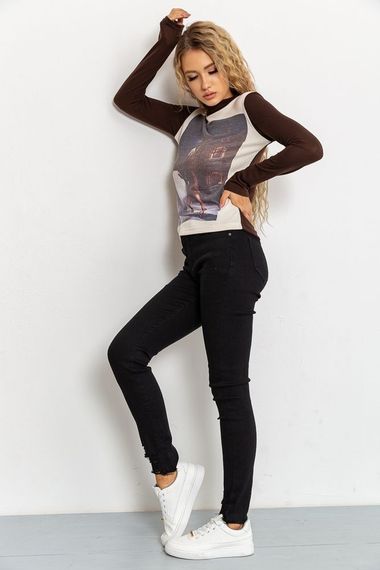 Світшот жіночий, колір коричнево-молочний, 167R746 | Зображення 2