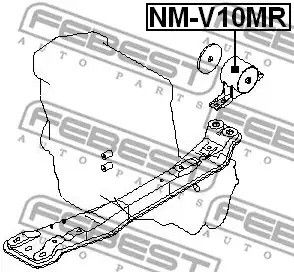 Подушка двигуна задня Almera/Primera 98-07, FEBEST (NMV10MR) | Зображення 3