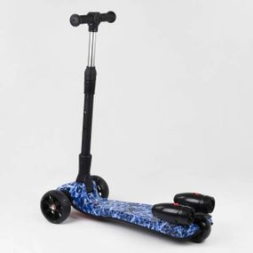 Самокат триколісний з парогенератором та музикою, складне кермо Best Scooter MAXI Синій