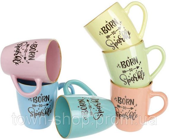 Кружка "Born to Sparkle" (Рожденный Искриться) 360мл, керамика | Зображення 1