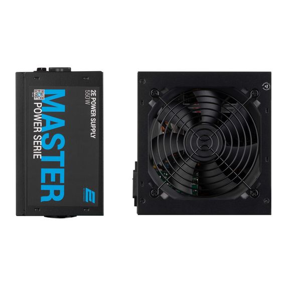 Блок живлення 2E MASTER POWER (550W), >80, 80+ White, 120mm, 1xMB 24pin(20+4), 1xCPU 8pin(4+4), 3xMolex, 5xSATA, (2E-MP550-120APFC) | Зображення 1