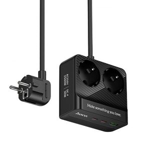 Подовжувач Hoco AC27 Descanso (PD30W/2C/1A/2xSocket) (2m) Black