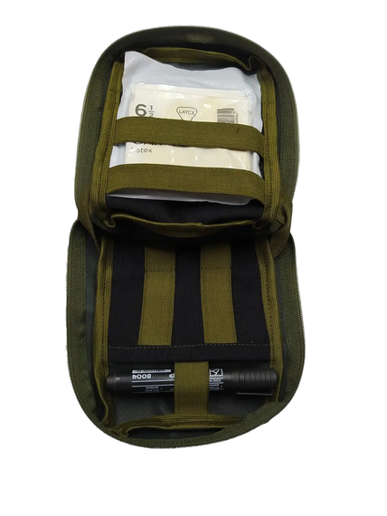 Аптечка тактична 160х200х60 мм М&М Вид 2 Olive green хакі артикул (213250) | Зображення 3