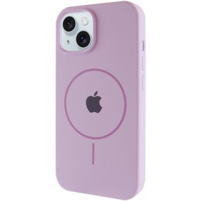 Чехол Silicone Case Full Protective (AA) with MagSafe для Apple iPhone 15 Plus (6.7") Сиреневый / Lilac