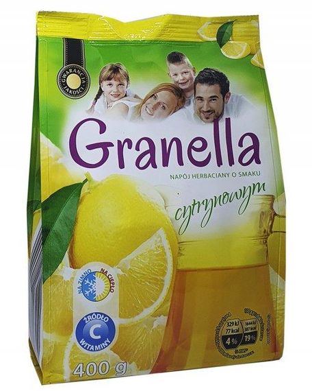Чай гранулированный растворимый со вкусом лимона Granella  400 г, Польша