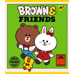 Тетрадь Yes А5 Line Friends 12 листов клетка (766795)
