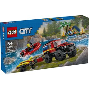 Конструктор LEGO City Пожежний позашляховик з рятувальним човном 301 деталей (60412)