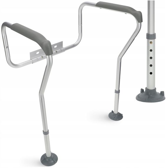 Поручень для унітаза 4FIZJO ручка безпеки, регульована White/Grey (P-5905973403443) | Зображення 3
