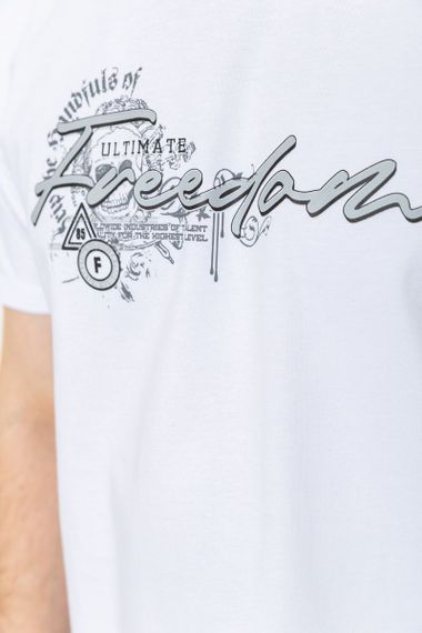 Футболка чоловіча батал, колір білий, 208R019 | Зображення 4