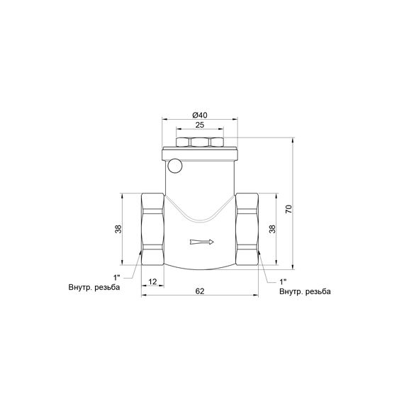 Зворотний клапан SD Plus 1" SD242W25 | Зображення 2