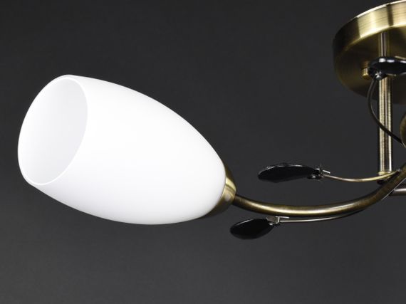 Люстра стельова на 3 лампочки 27268 Бронза 17х55х55 см. | Зображення 1