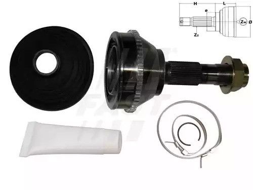 ШРКШ зовн. Citroen Jumper, Peugeot Boxer, Fiat Ducato 94-02 (1800kg) A:35/F:45/O:70/ABS:54/Ø115mm, FAST (FT250