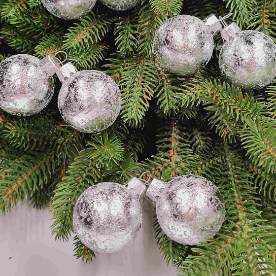 Ялинкова куля Ретро Сніг d6см КС | Зображення 2