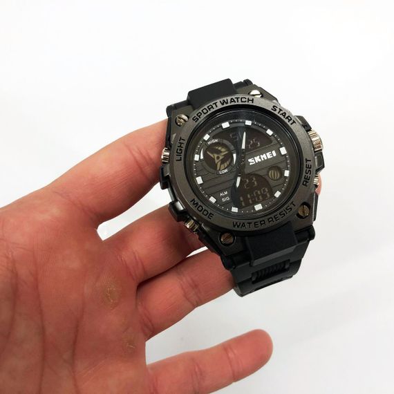 Годинник наручний чоловічий SKMEI 2031BK BLACK, чоловічий тактичний годинник, протиударний годинник. Колір: чорний | Зображення 5