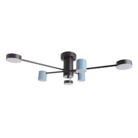 Люстра светодиодная потолочная 42W WW+NW+CW WH BK+BL (BR-01 646C/6)