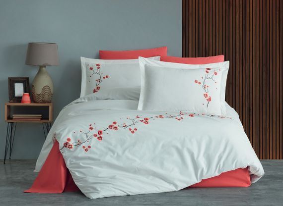 Постільна білизна Maribor Elegance Poplin 200 х 220 см Sakura  Krem | Зображення 1