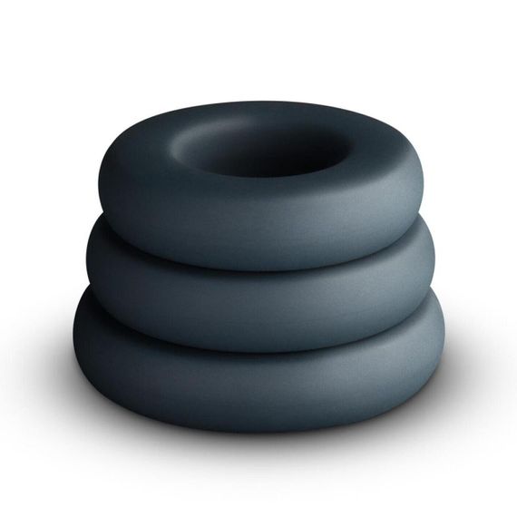 Набір ерекційних кілець Boners 3-Piece Hefty Cock Ring Set, діаметр 3,2 см, 3,8 см та 4,5 см Sex Aura | Зображення 2