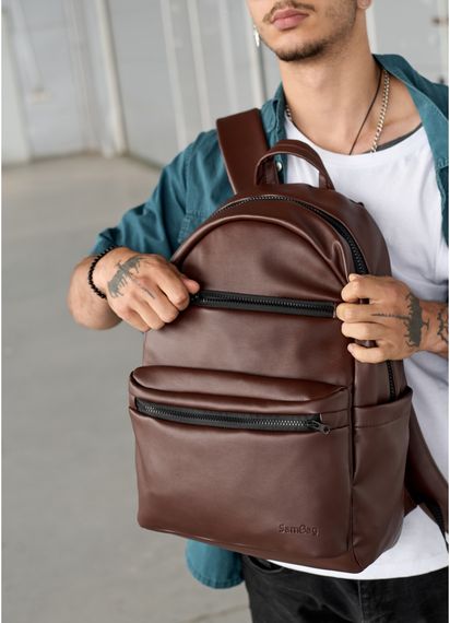 Чоловічий рюкзак Sambag ZARD LKT шоколадний 46 х 28 х 13 см (25058020m) | Зображення 8