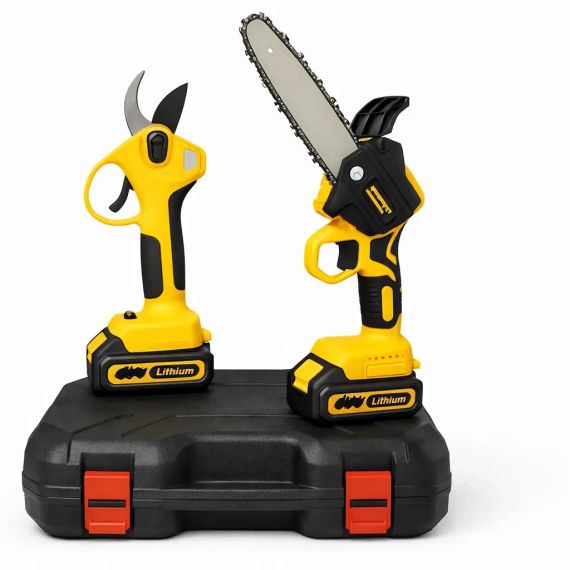 Комплект 2в1 АКБ 24V (пила и секатор) желтый