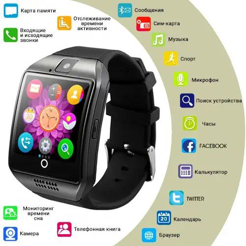 Смарт-годинник Smart Watch Q18. UO-578 Колір: чорний | Зображення 7