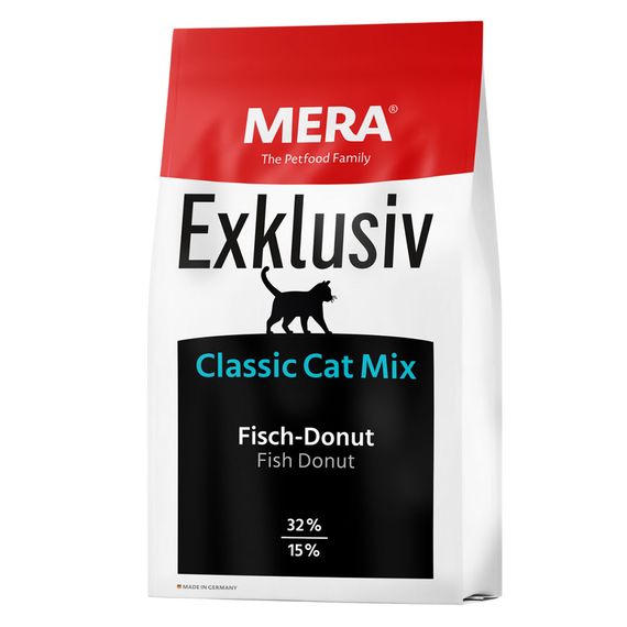 Корм MERA Exklusiv Classic Mix Fish - Donut сухий з рибою для дорослих котів 10 кг