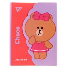 Папка-органайзер с клапаном на липучке A4 YES Line Friends Choco 492110