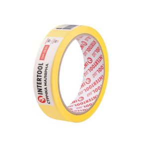 Стрічка малярська 25 мм, 20 м, жовта INTERTOOL DM-2520