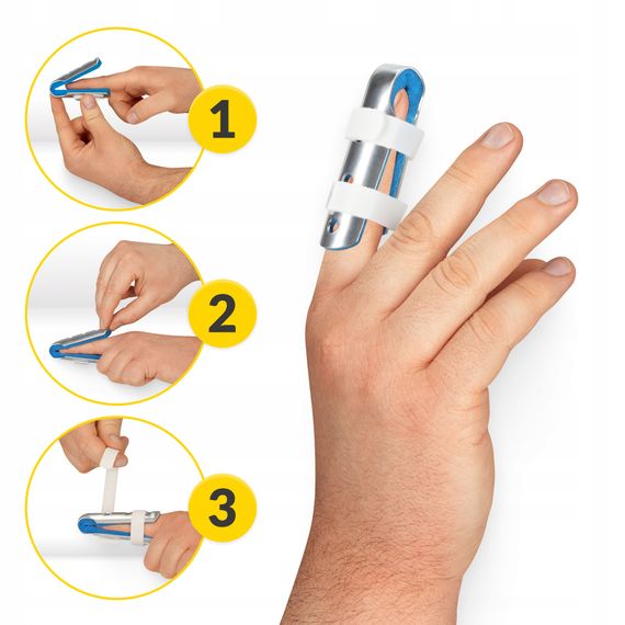 Фіксатор (бандаж) для пальця руки 4FIZJO MED 1 шт Size M (P-5905973407403) | Зображення 1