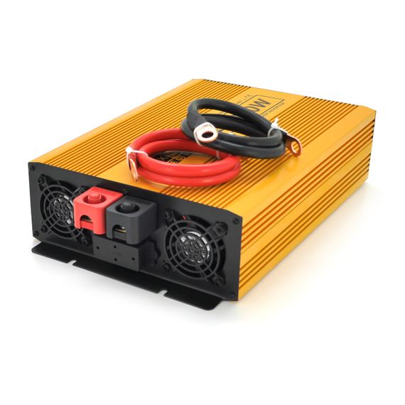 Інвертор напруги Mexxsun MXSPSW-2000, 12V/220V, 2000W з правильною синусоїдою, 2 Shuko, клемні дроти, Q2 | Зображення 1