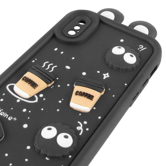 Чехол TPU Toys Case with Ears для Apple iPhone X / XS (5.8") Black | Зображення 3