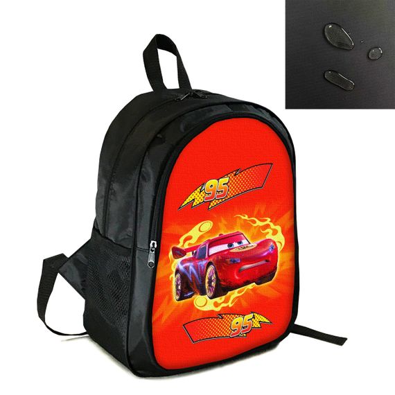 Рюкзак шкільний/міський 38×28см з принтом Тачки Блискавка МакКвін дитячий, підлітковий, спортивний (4258)
