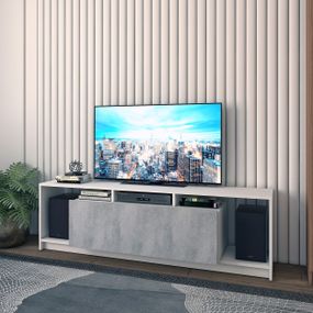 Стенка в гостинную Doros U1 160х38х48 см Белый/Бетон (DRS-011409)