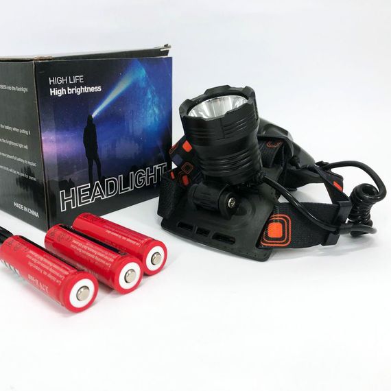 Налобный фонарик с регулируемым ремешком X-Balong, Налобный фонарик с влагозащитой GS-88 | Зображення 6