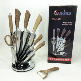 Ножі для кухонних потреб UNIQUE UN-1833, Кухонні ножі для готування Ергономічні кухні XD-46