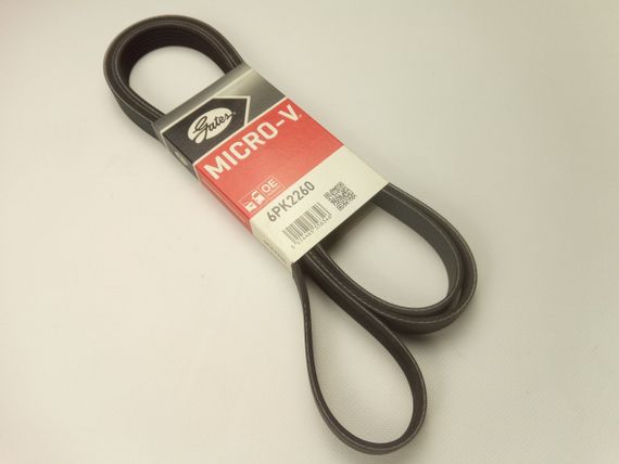 Ремінь генератора струмковий MERCEDES, GATES (6PK2260) — AC (A0149970692) | Зображення 1