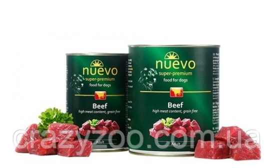 Вологий корм для собак Nuevo Adult з яловичиною 800 г 95005 | Зображення 1