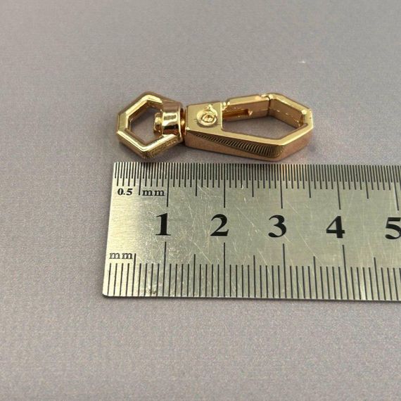 Карабін для сумки 10 мм, золото - 3,5 см | Зображення 1