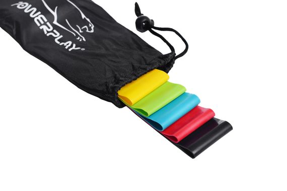 Резинки для фітнесу PowerPlay 4113 Mini Power Band Set набір із 5 шт.  (від 1 до 20 кг) | Зображення 2
