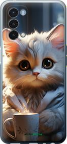 Чохол на OnePlus Nord N200 5G Білий кіт "5646u-2956-2448"