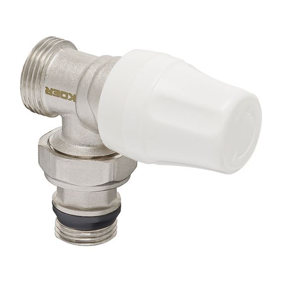 Комплект для підключення радіатора Koer SET-14 - 1/2"x3/4" (кутовий) з термоголовкою ЗЗ (KR3178) | Зображення 1