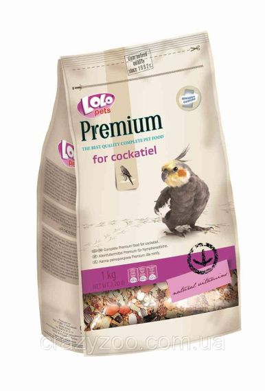 Повнораціонний корм для німф Lolo Pets PREMIUM 1 кг LO-70222